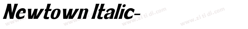 Newtown Italic字体转换